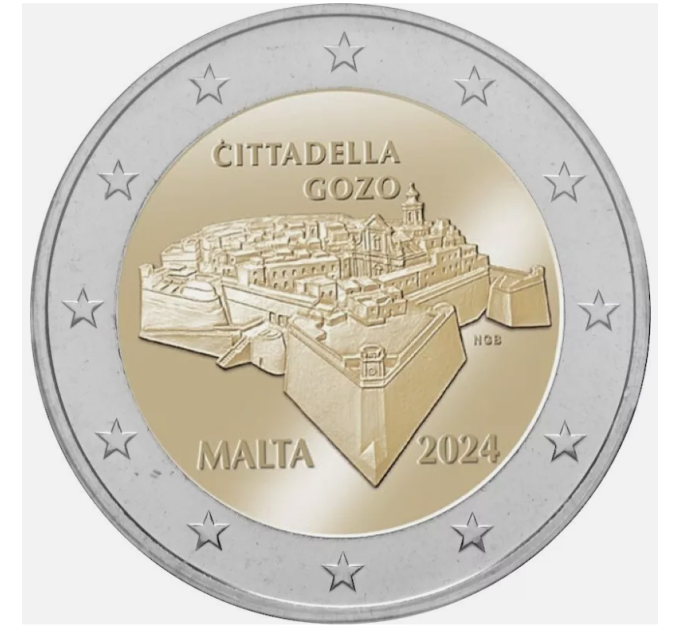 Malta 2 Euro UNC 2024 – Zitadelle von Gozo