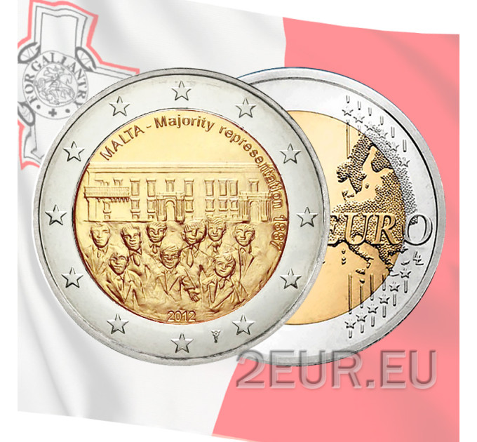 Malta 2 Euro UNC 2012 - Mehrheitsvertretung 1887