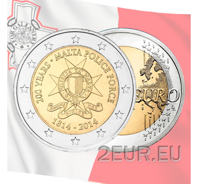 Malta 2 euro UNC 2014 - Zweihundertjähriges Bestehen der maltesischen Polizei