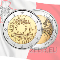 Malta 2 Euro UNC 2015 - 30. Jahrestag der EU-Flagge
