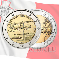 Malta 2 Euro UNC 2015 - 100 Jahre Erstflug