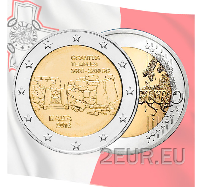 Malta 2 Euro UNC 2016 - Ggantija-Tempel