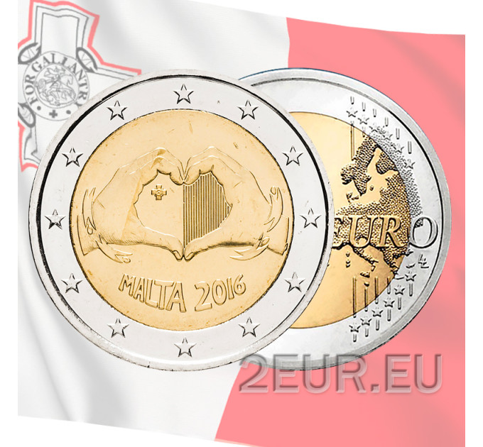 Malta 2 Euro UNC 2016- Solidarität durch Liebe