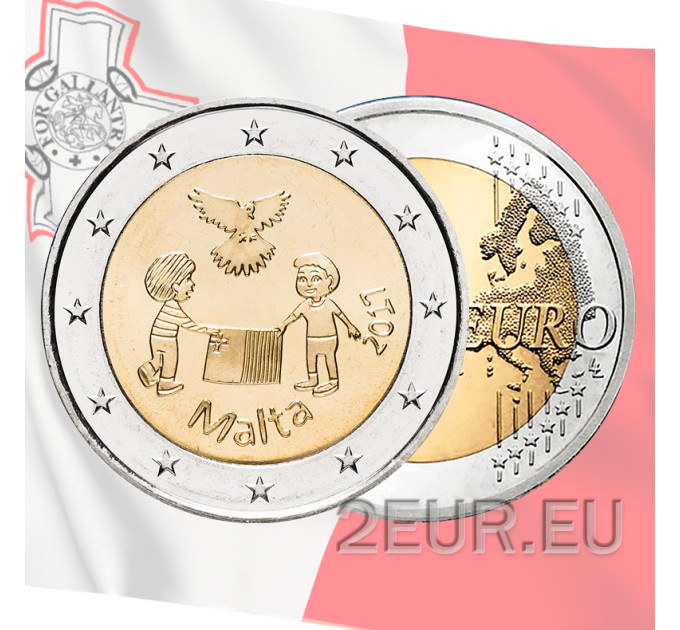 Malta 2 Euro UNC 2017 - Solidarität und Frieden