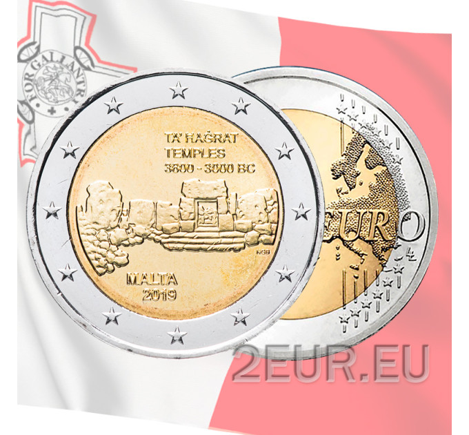 Malta 2 Euro UNC 2019 - Tempel von Ta Hagrat