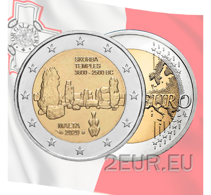 Malta 2 euro UNC 2020 - Maltesische prähistorische Stätten - Skorba-Tempel
