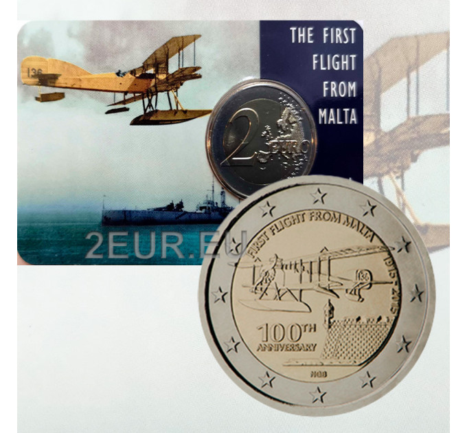 Malta 2 Euro BU 2015 - 100. Jahrestag des ersten Fluges aus Malta