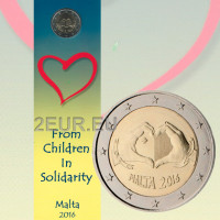 Malta 2 euro BU 2016 - Solidarität durch Liebe  
