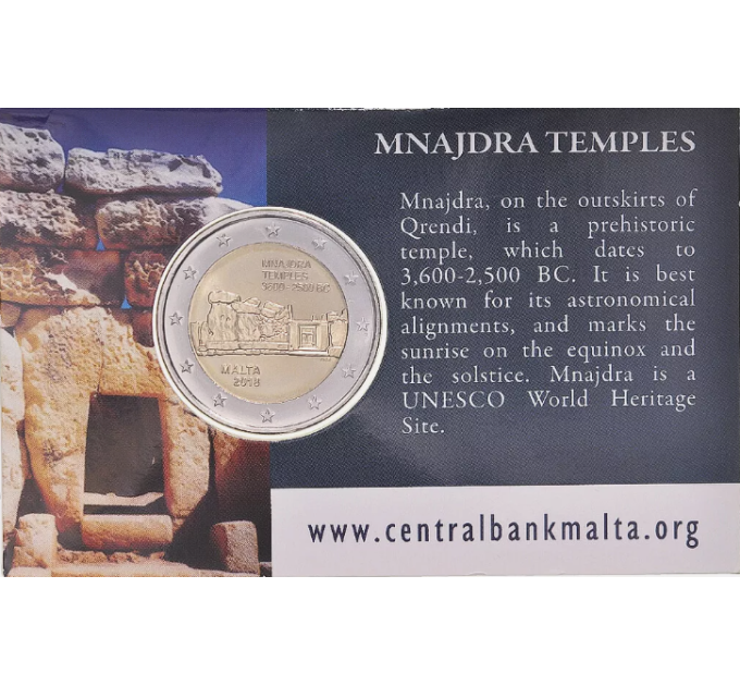 Malta 2 euro BU 2018 - Mnajdra Tempel