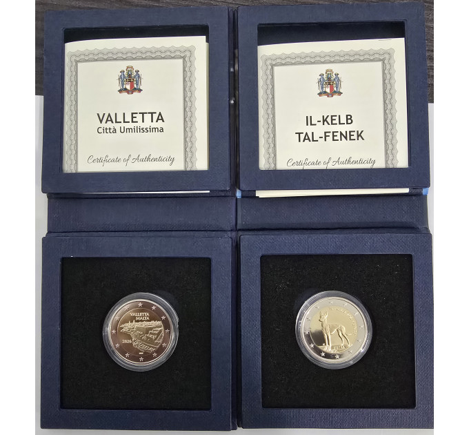 Malta 2 Euro proof 2026 – Valletta + Der Pharaonenhund