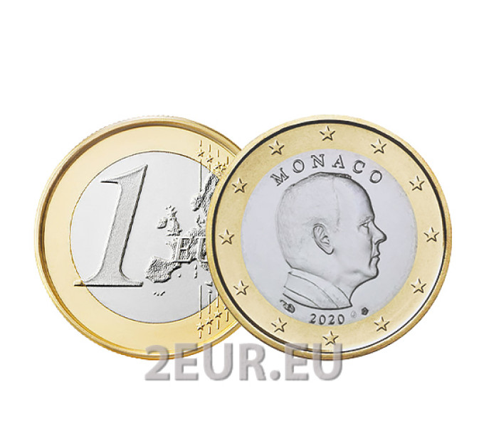 Monaco 1 Euro UNC 2020 - Fürst Albert II