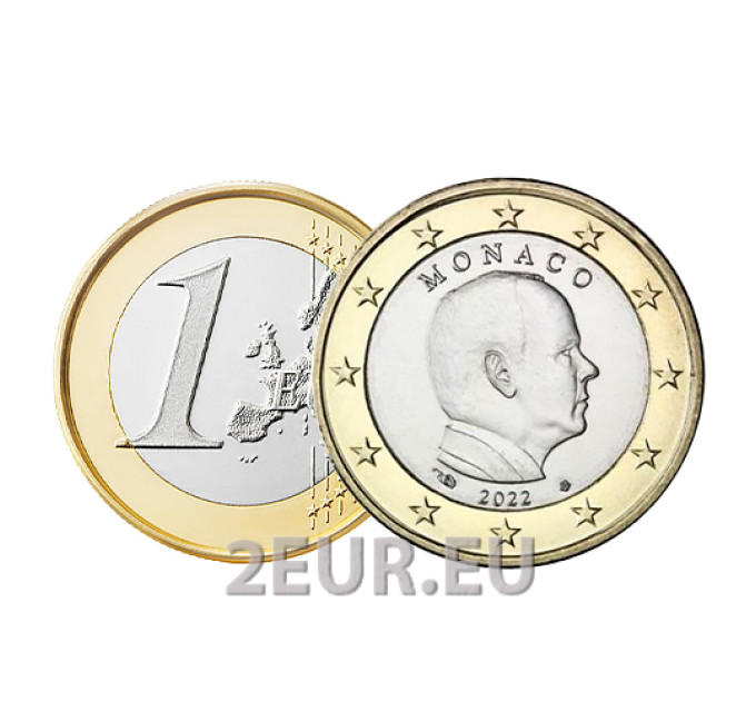 Monaco 1 Euro UNC 2022 - Fürst Albert II