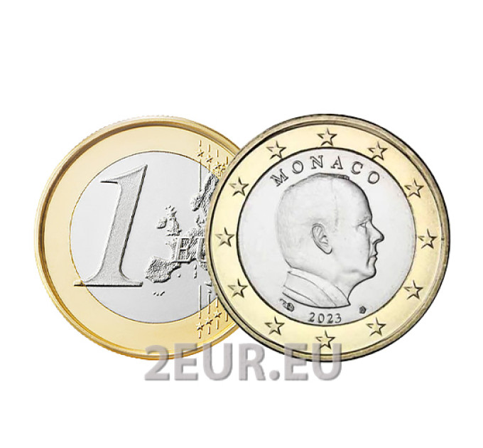 Monaco 1 Euro UNC 2023 - Fürst Albert II