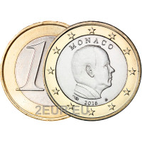 Monaco 1 Euro UNC 2016 - Fürst Albert II