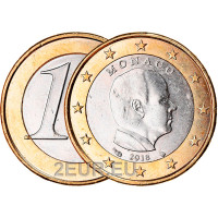 Monaco 1 Euro UNC 2018 - Fürst Albert II