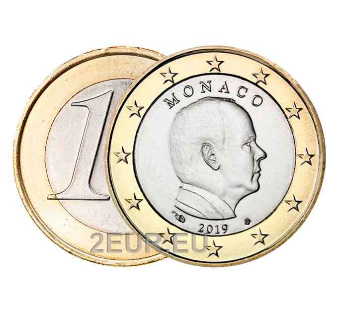 Monaco 1 Euro UNC 2019 - Fürst Albert II