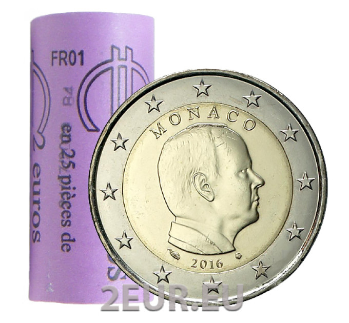 Monaco 2 Euro Rolle 2016