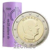 Monaco 2 Euro Rolle 2017