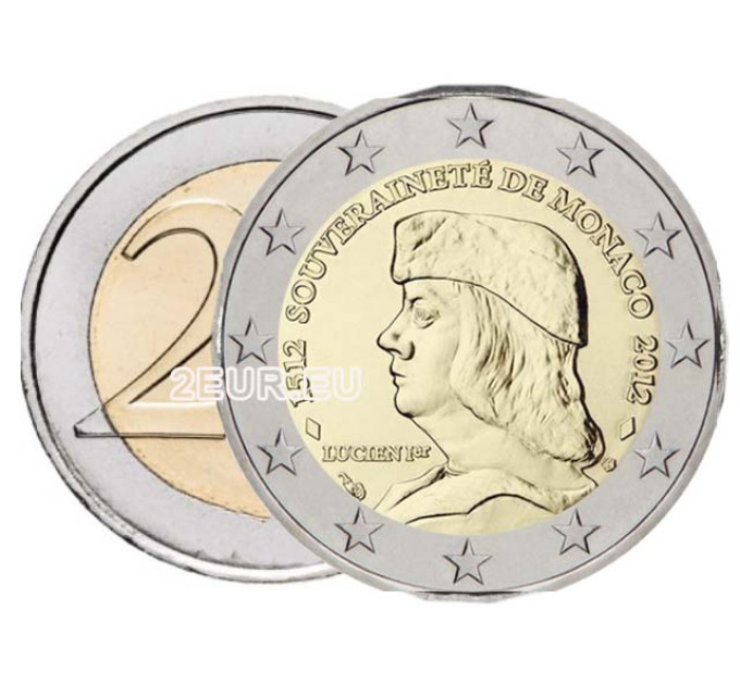 Monaco 2 Euro UNC 2012 - 500 Jahre Unabhängigkeit 1512 - 2012