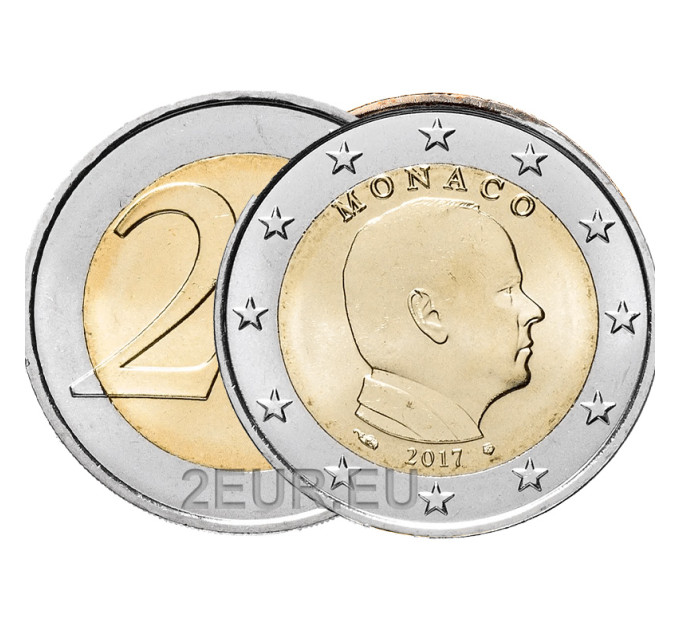 Monaco 2 Euro UNC 2017 - Fürst Albert II