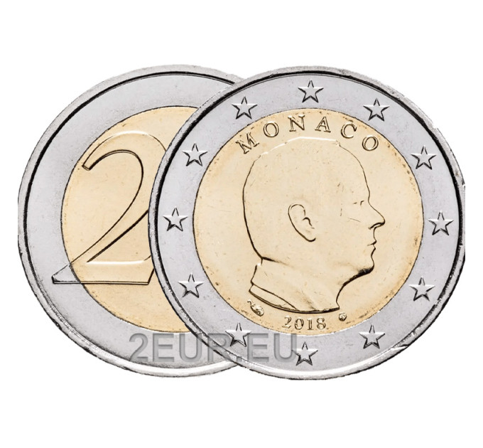 Monaco 2 Euro UNC 2018 - Fürst Albert II