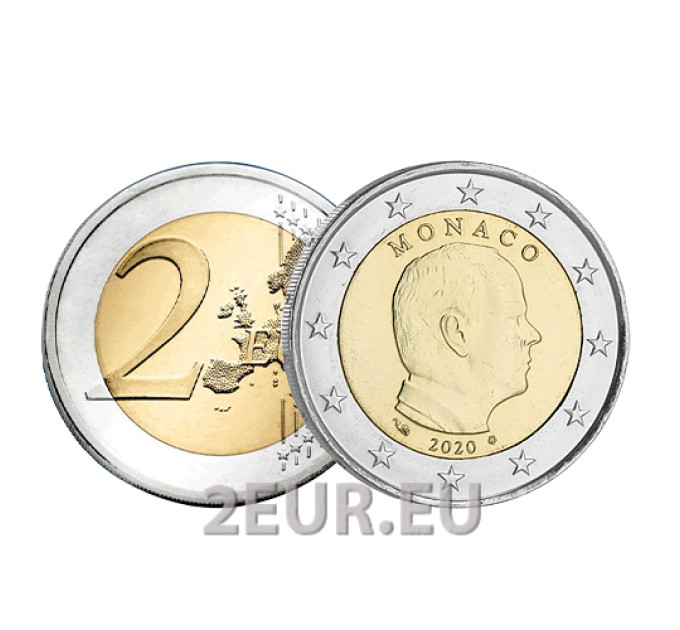 Monaco 2 Euro UNC 2020 - Fürst Albert II