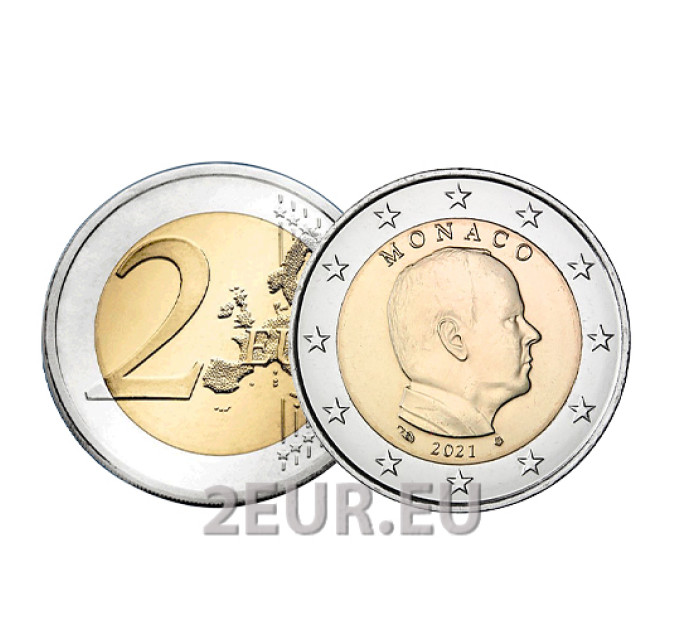Monaco 2 Euro UNZ 2021 - Fürst Albert II