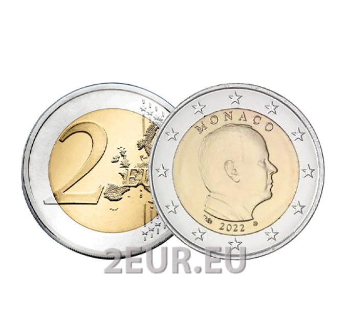 Monaco 2 Euro UNC 2022 - Fürst Albert II