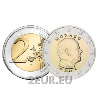 Monaco 2 Euro UNC 2023 - Fürst Albert II