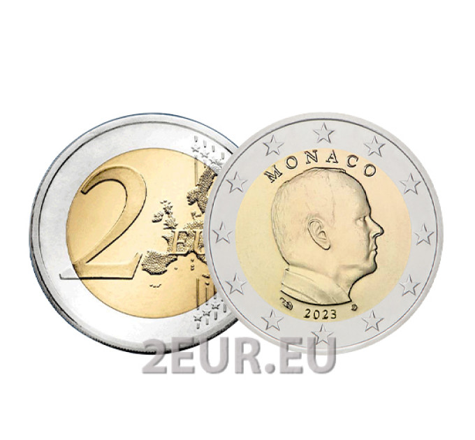 Monaco 2 Euro UNC 2023 - Fürst Albert II