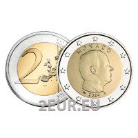Monaco 2 Euro UNC 2024 - Fürst Albert II