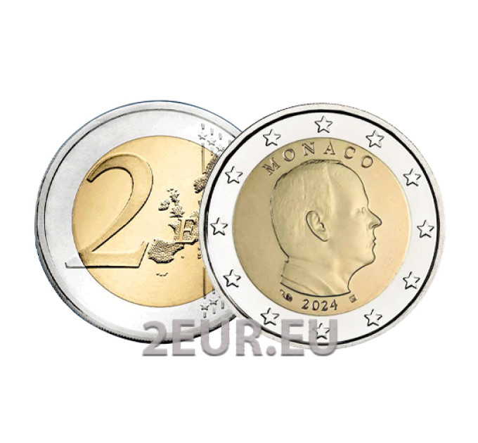 Monaco 2 Euro UNC 2024 - Fürst Albert II