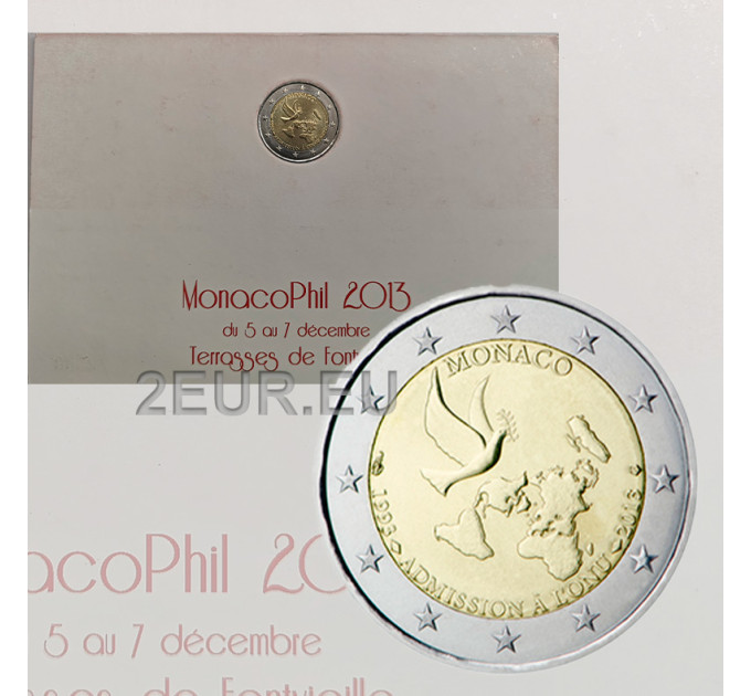 Monaco 2 Euro BU 2013 - 20. Jahrestag der UN-Mitgliedschaft  