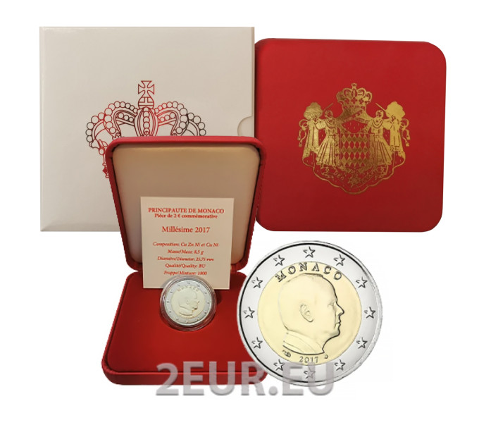 Monaco 2 Euro BU 2017 - Fürst Albert II