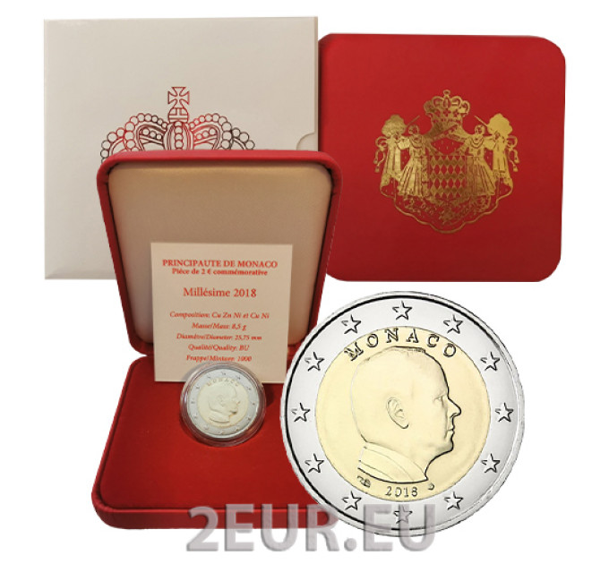 Monaco 2 Euro BU 2018 - Fürst Albert II