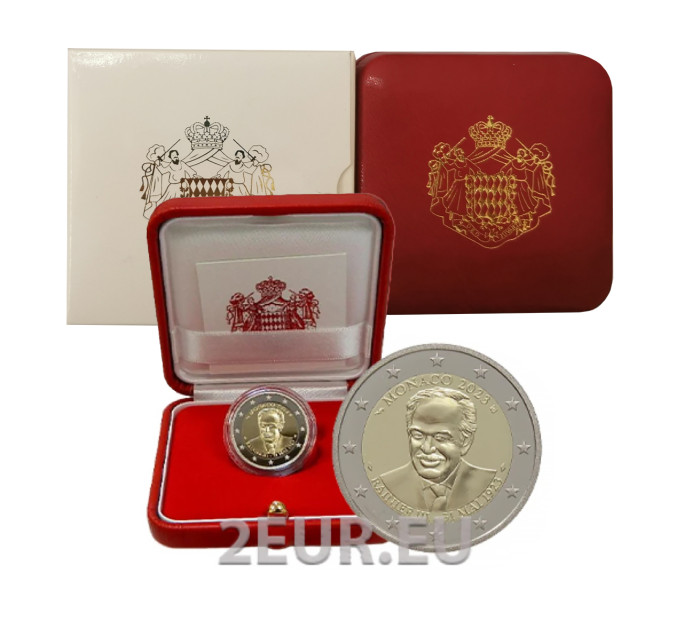 Monaco 2 Euro PP 2023 - 100. Geburtstag von Fürst Rainier III