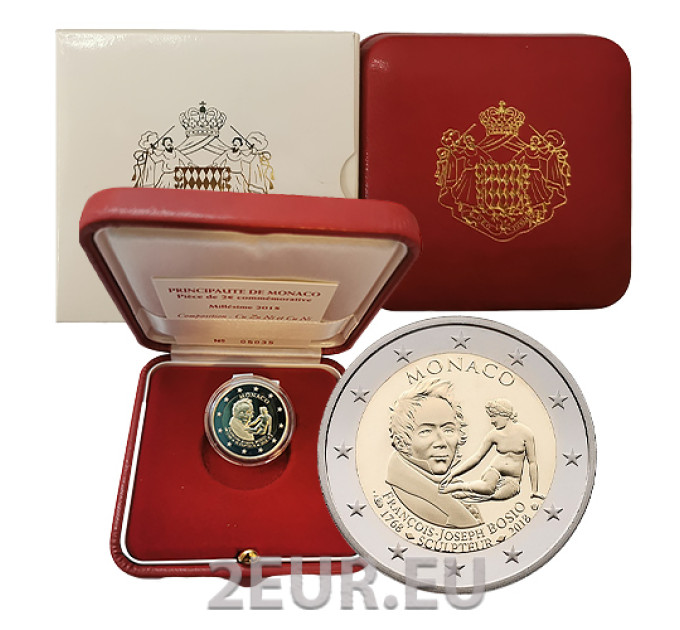 Monaco 2 Euro PP 2018 - 250. Geburtstag von François Joseph Bosio