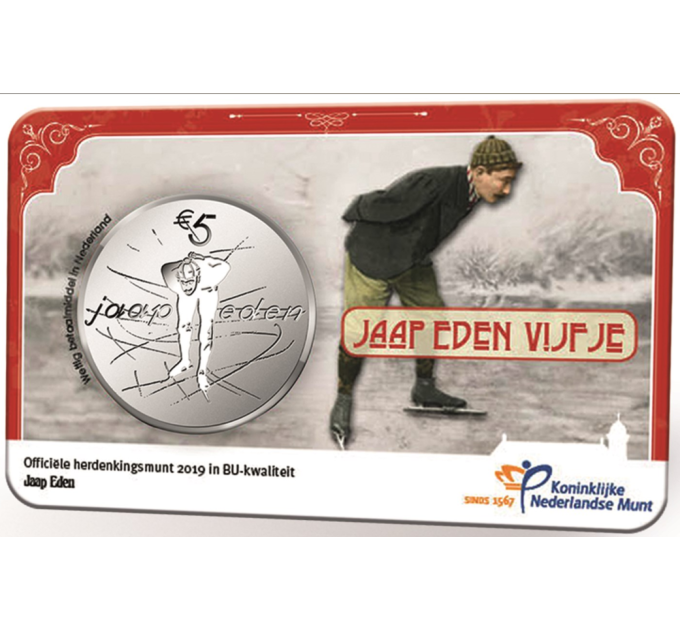Niederlande 5 Euro UNC 2019 – Jaap Eden