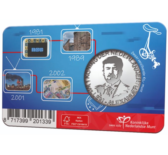 Niederlande 5 Euro UNC 2021 – 40. Jahrestag des NOS Jeugdjournaal