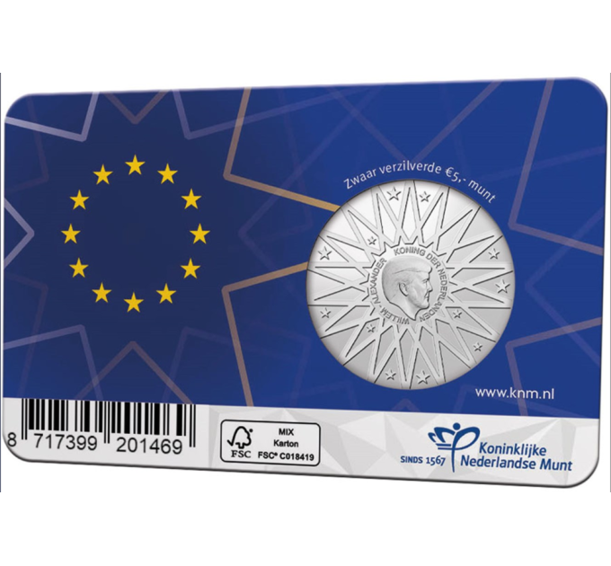 Niederlande 5 Euro UNC 2022 – Vertrag von Maastricht