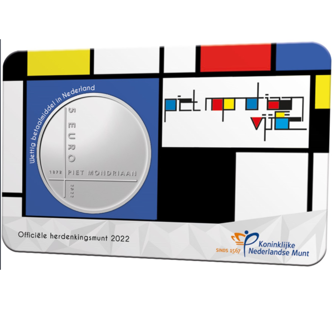 Niederlande 5 Euro UNC 2022 – Piet Mondriaan