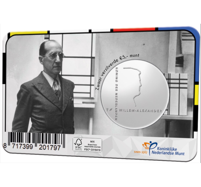 Niederlande 5 Euro UNC 2022 – Piet Mondriaan