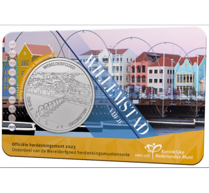 Niederlande 5 Euro UNC 2023 – Willemstad Fiver