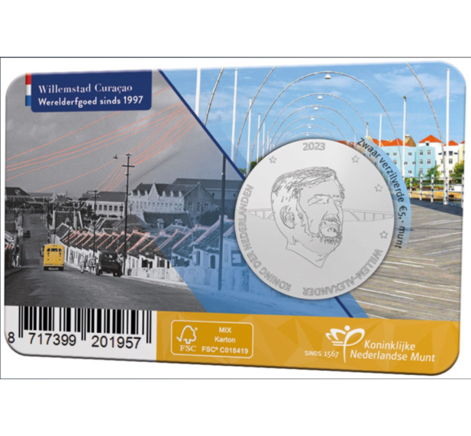 Niederlande 5 Euro UNC 2023 – Willemstad Fiver