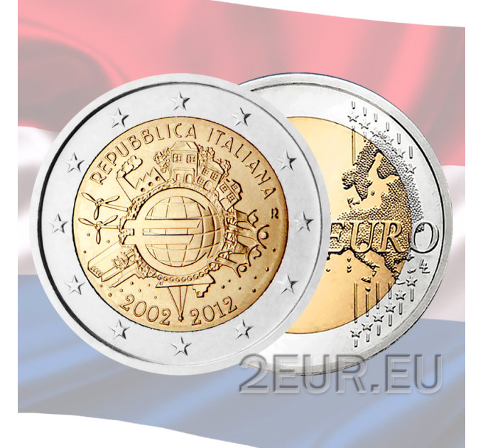Niederlande 2 Euro UNC 2012 - 10 Jahre Euro-Bargeld