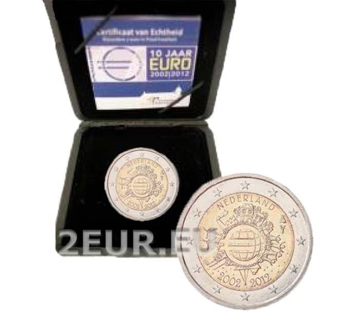  Niederlande 2 Euro proof 2012 – 10 Jahre Euro-Bargeld
