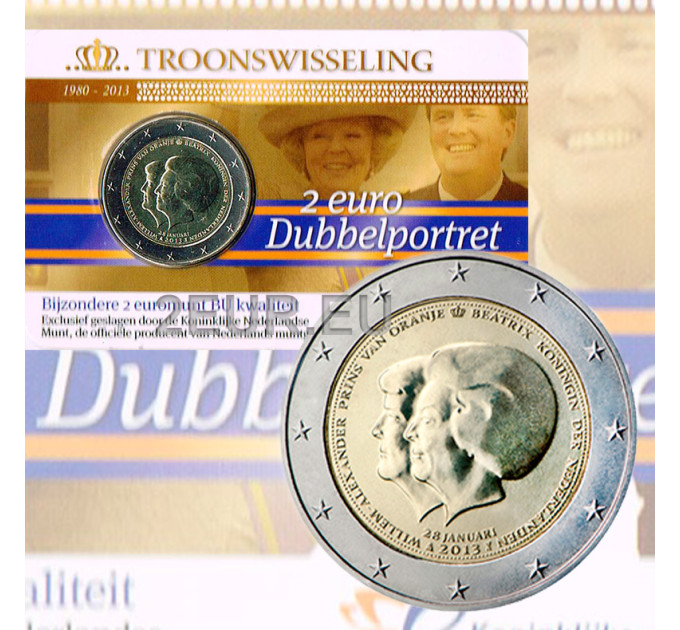 Niederlande 2 Euro UNC 2013 - Beatrix und Willem Alexander  