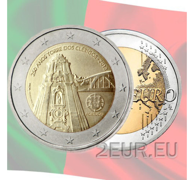 Portugal 2 Euro UNC 2013 - 250. Jahrestag des Clerigos-Turms