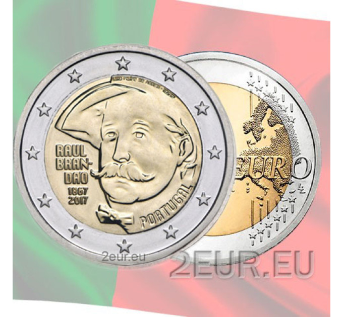 Portugal 2 Euro UNC 2017 - 150 Jahre seit der Geburt von Raul Brandão