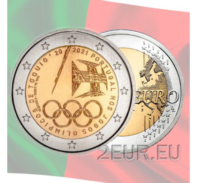 Portugal 2 Euro UNC 2021 - Teilnahme an den Olympischen Spielen in Tokio